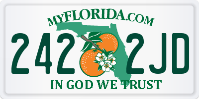 FL license plate 2422JD