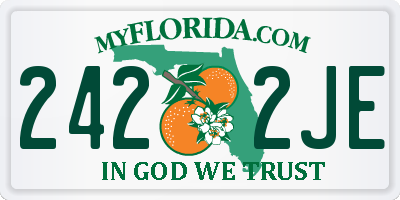 FL license plate 2422JE