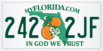 FL license plate 2422JF