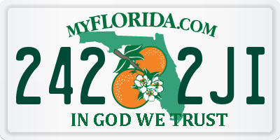 FL license plate 2422JI