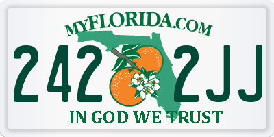 FL license plate 2422JJ