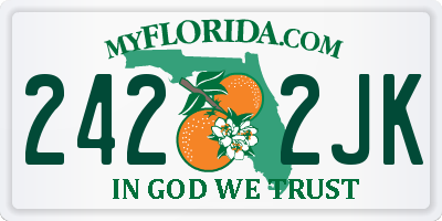 FL license plate 2422JK