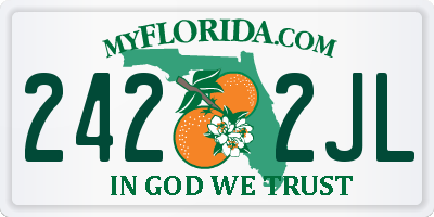 FL license plate 2422JL