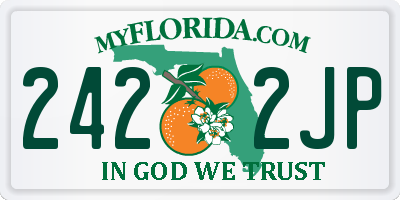FL license plate 2422JP