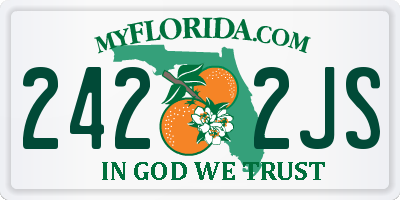 FL license plate 2422JS