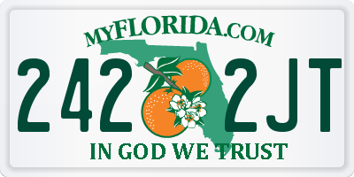 FL license plate 2422JT