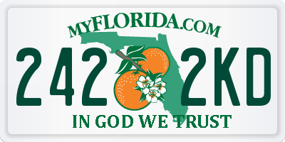 FL license plate 2422KD