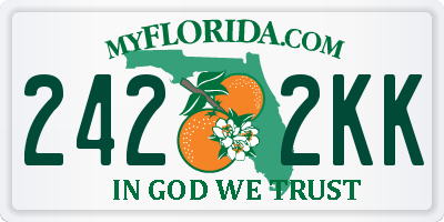FL license plate 2422KK
