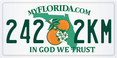 FL license plate 2422KM