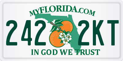 FL license plate 2422KT