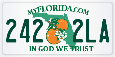 FL license plate 2422LA