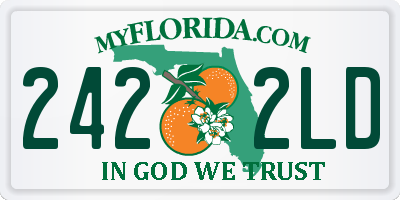 FL license plate 2422LD