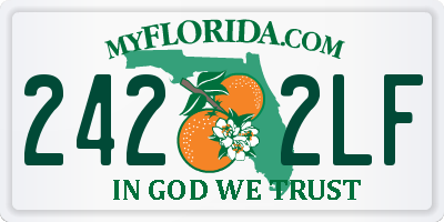 FL license plate 2422LF