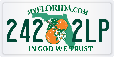 FL license plate 2422LP