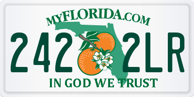 FL license plate 2422LR