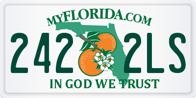 FL license plate 2422LS