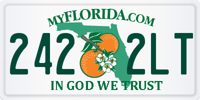 FL license plate 2422LT