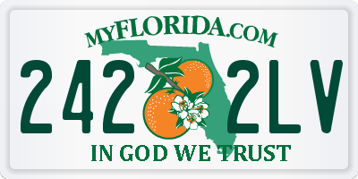 FL license plate 2422LV