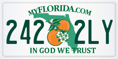 FL license plate 2422LY