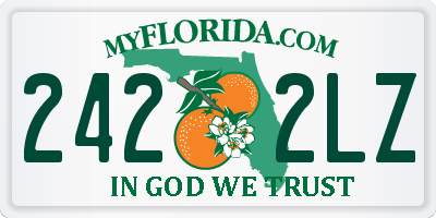 FL license plate 2422LZ