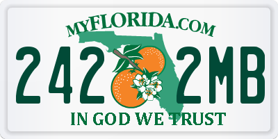 FL license plate 2422MB