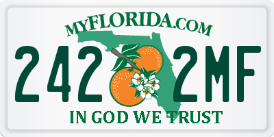 FL license plate 2422MF