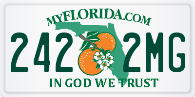 FL license plate 2422MG