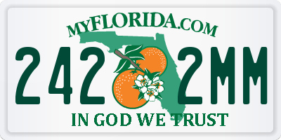 FL license plate 2422MM