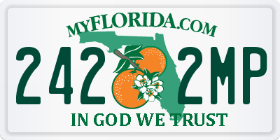 FL license plate 2422MP