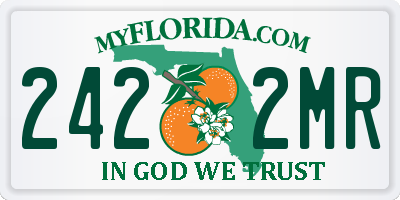 FL license plate 2422MR