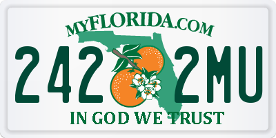 FL license plate 2422MU