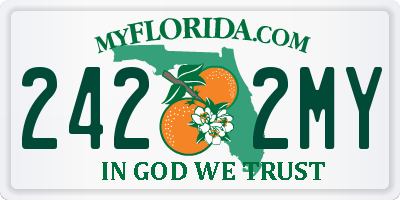 FL license plate 2422MY