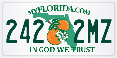 FL license plate 2422MZ