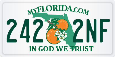 FL license plate 2422NF