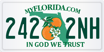 FL license plate 2422NH