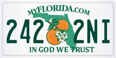 FL license plate 2422NI