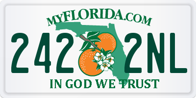 FL license plate 2422NL