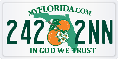 FL license plate 2422NN