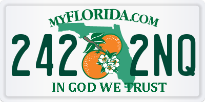 FL license plate 2422NQ