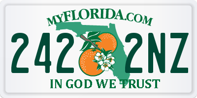 FL license plate 2422NZ