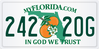 FL license plate 2422OG