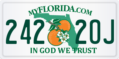 FL license plate 2422OJ