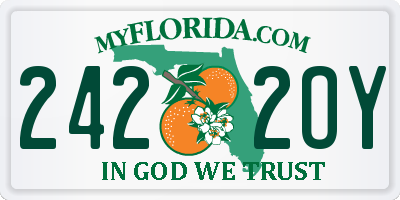 FL license plate 2422OY