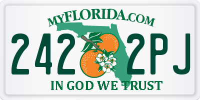 FL license plate 2422PJ