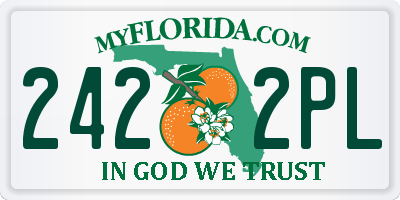 FL license plate 2422PL