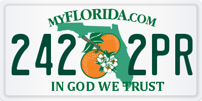 FL license plate 2422PR