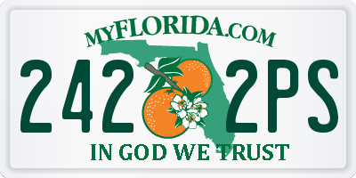 FL license plate 2422PS