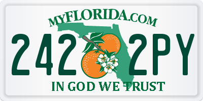 FL license plate 2422PY