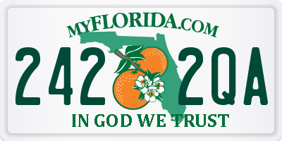 FL license plate 2422QA