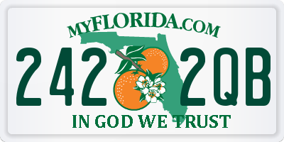 FL license plate 2422QB